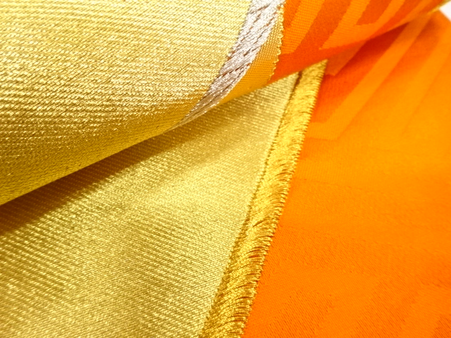  アンティーク　竹節模様織り出し袋帯（着用可）